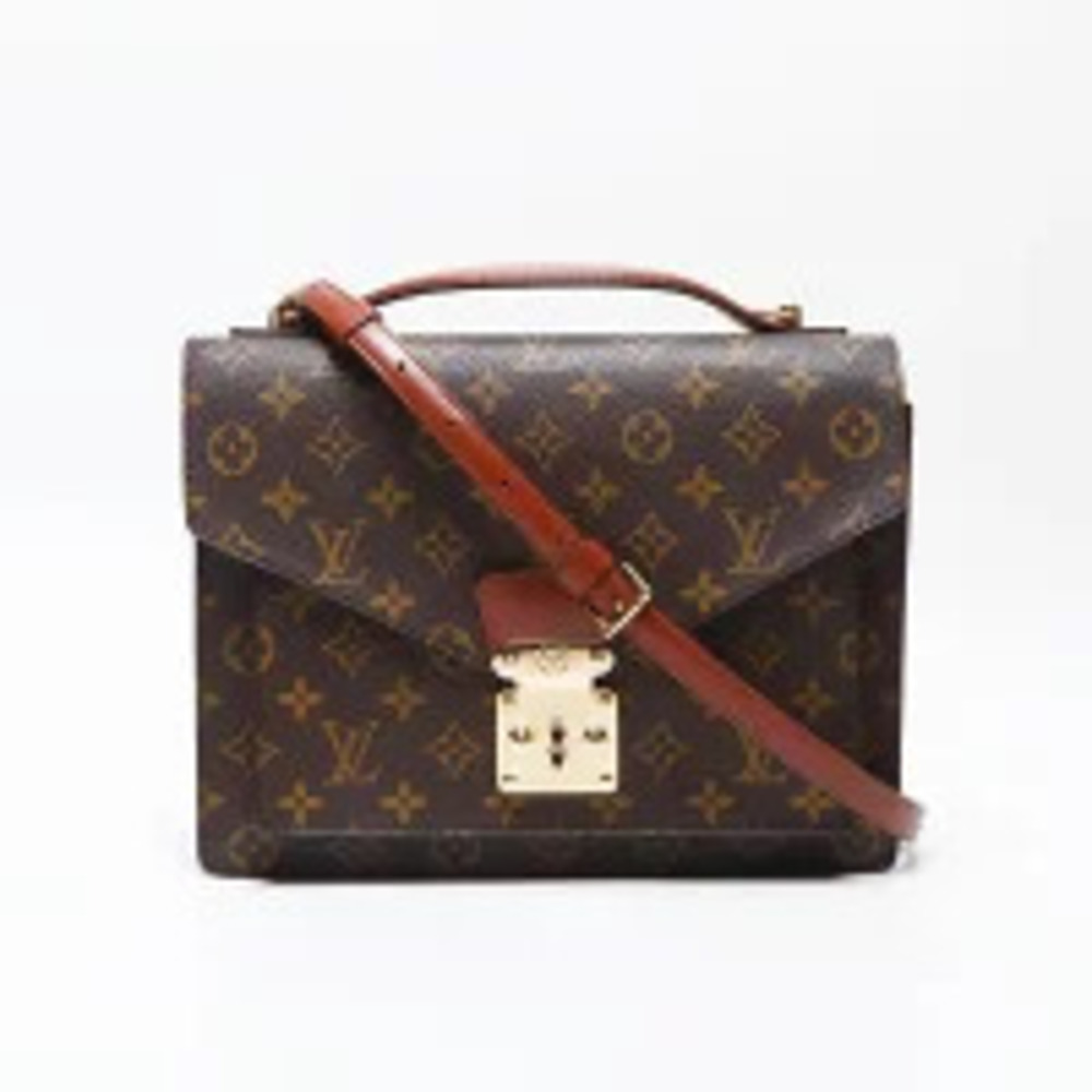 Louis Vuitton Brown Shoulder Monceau Bag Monogram